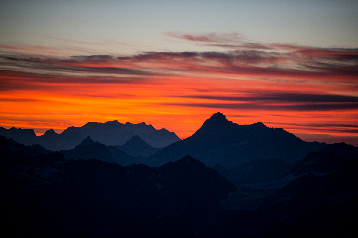 zonsopkomst zonsondergang alpen bergen