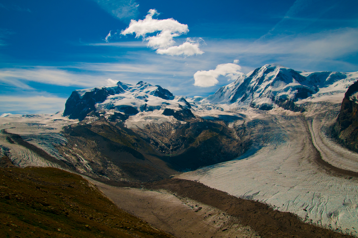 gletsjer Zwitserland Dufourspitze