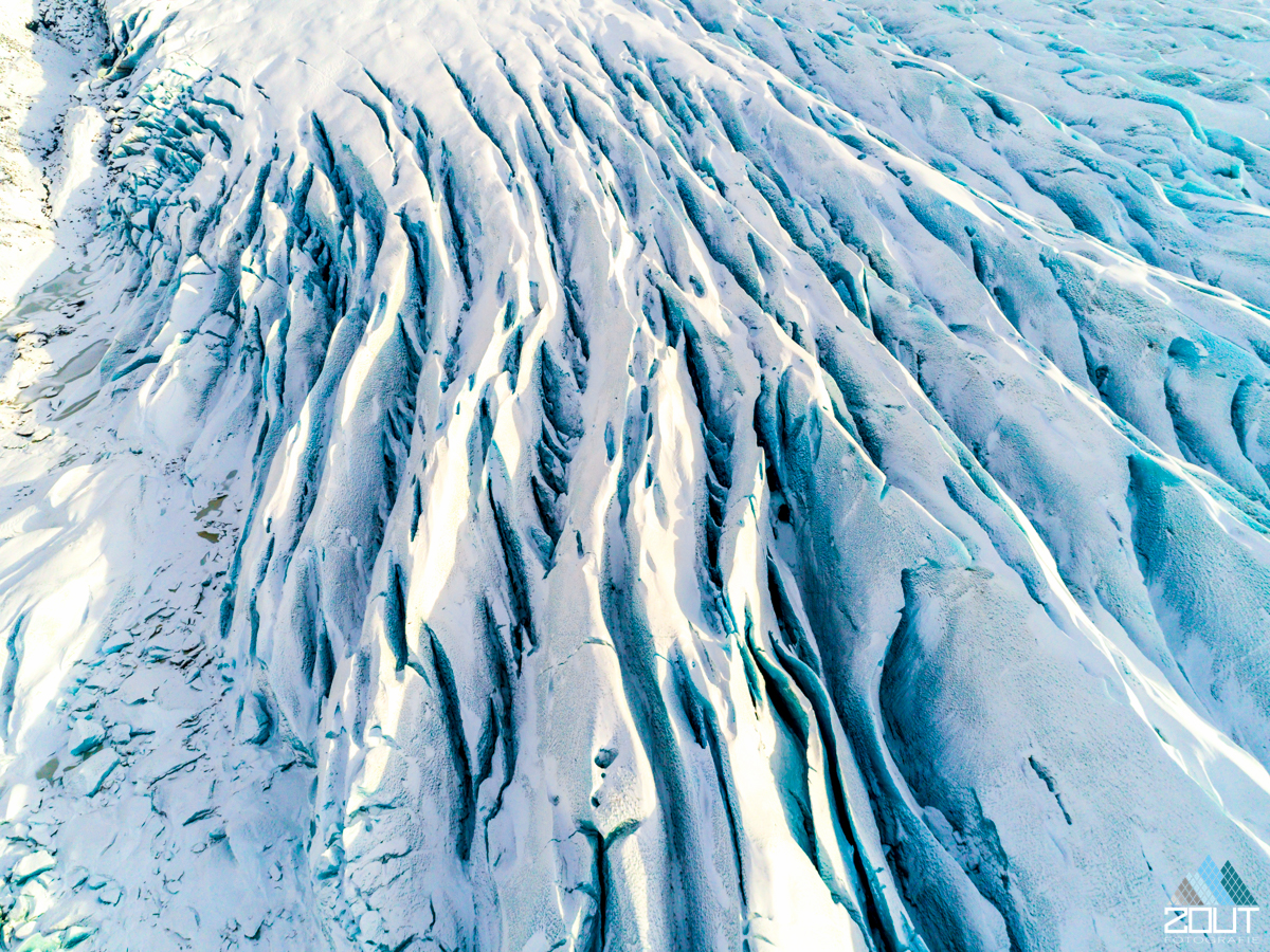 Gletsjerspeten IJsland Blauw ijs Zout fotografie