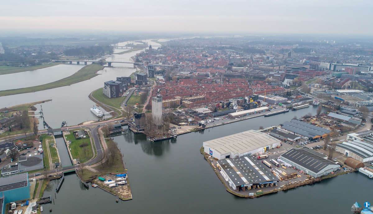 drone foto's Port of Deventer