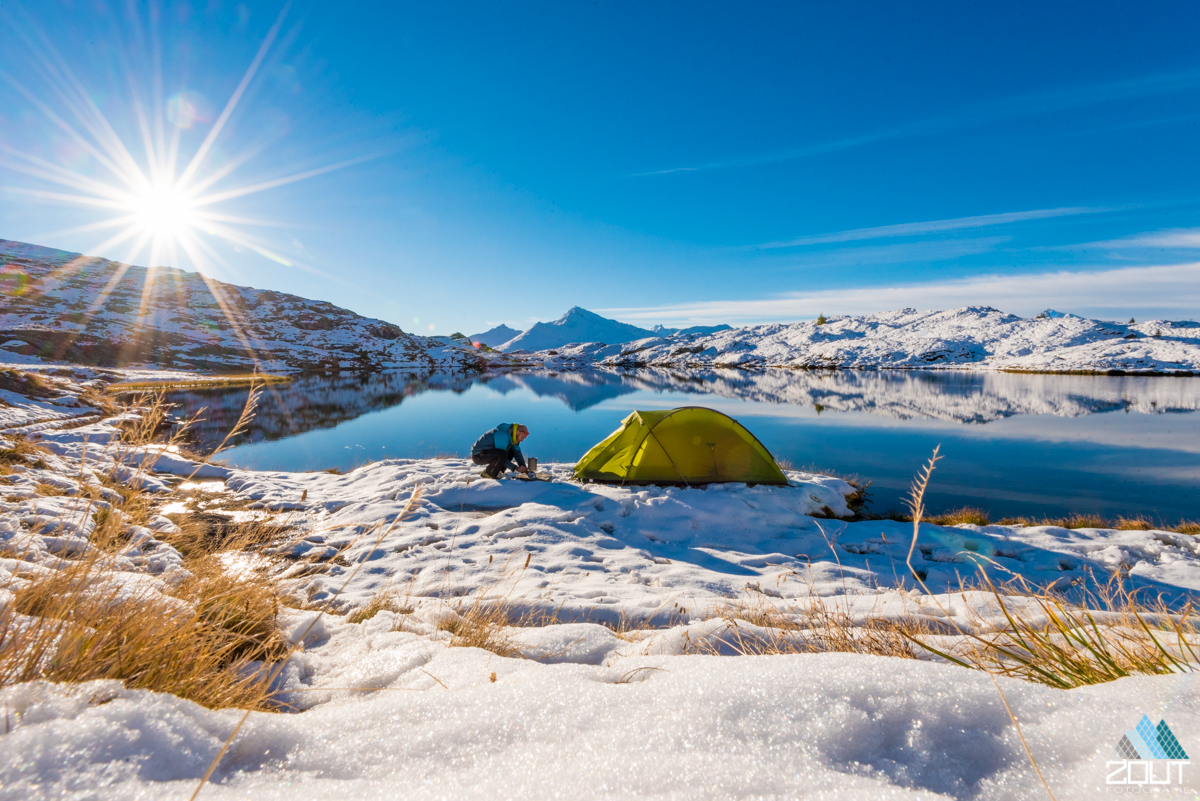 Winterkamperen Lac Blanc Vanoise national park