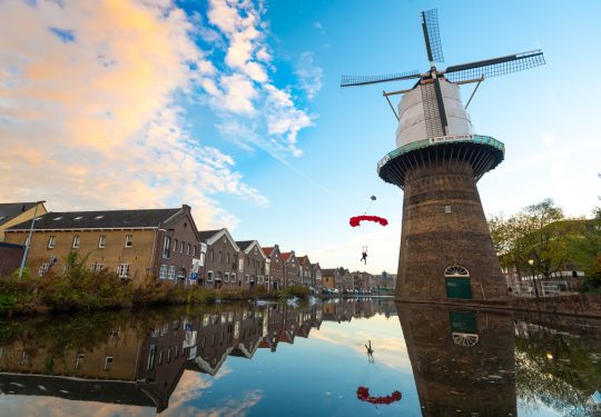 Basejump vanaf De Noordmolen Schiedam