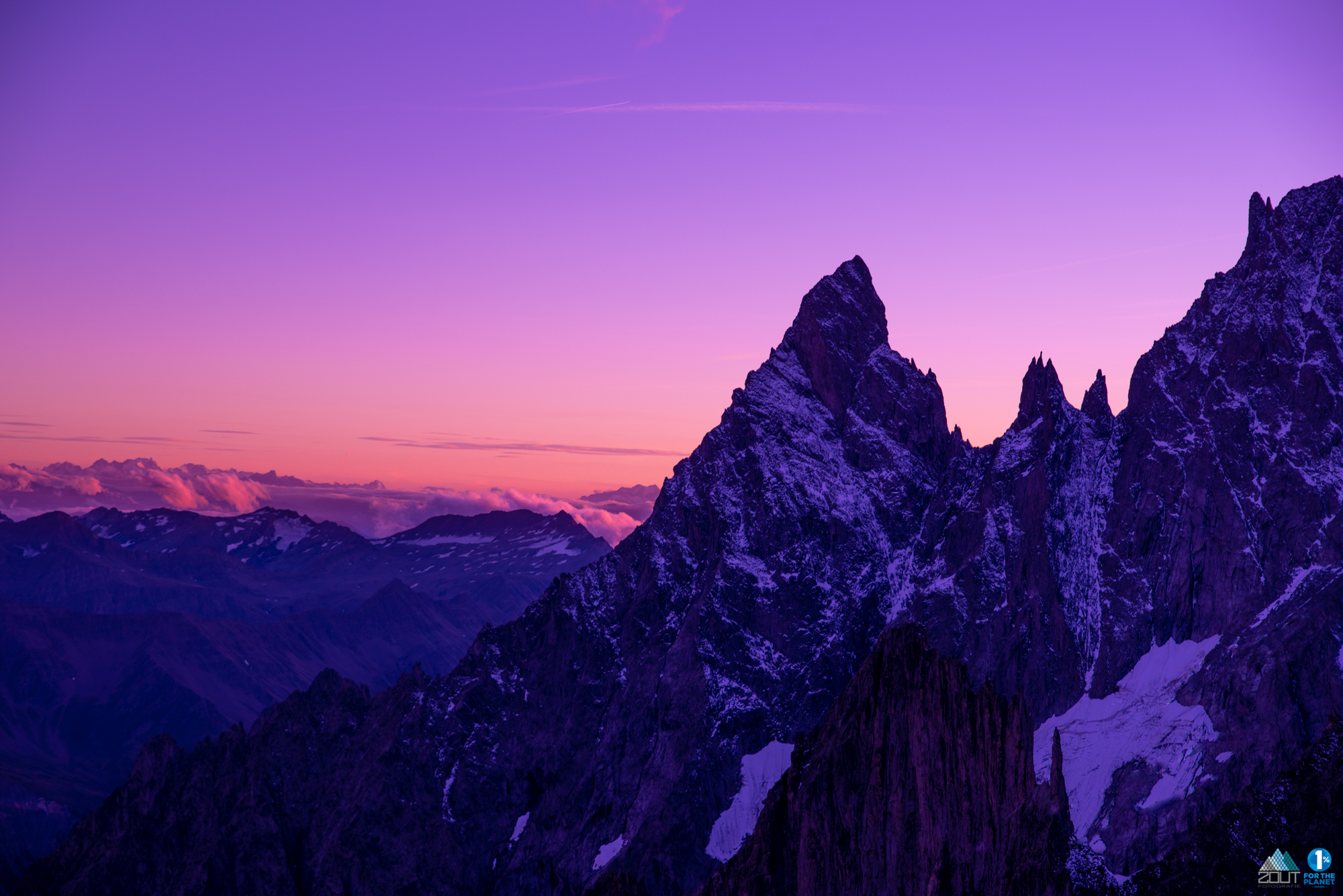 Sunset Alps Torino hut Italie Mt Blanc