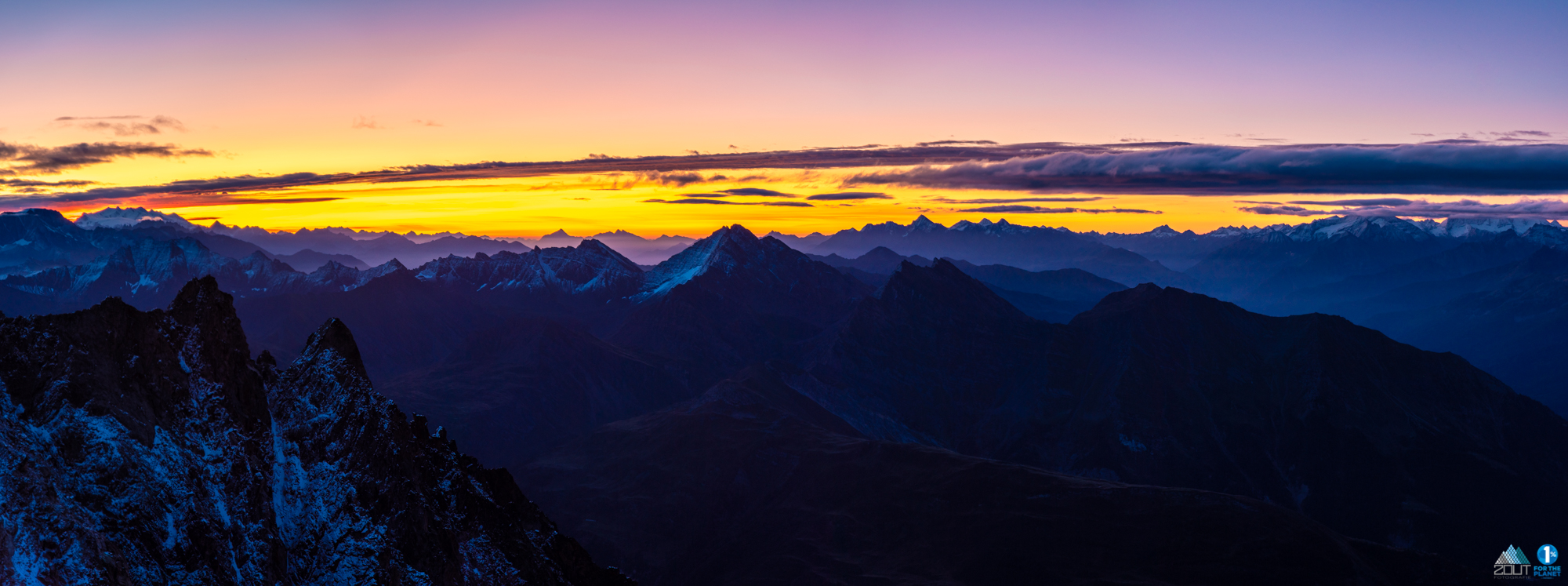 Sunset Alps Torino hut Italie Mt Blanc