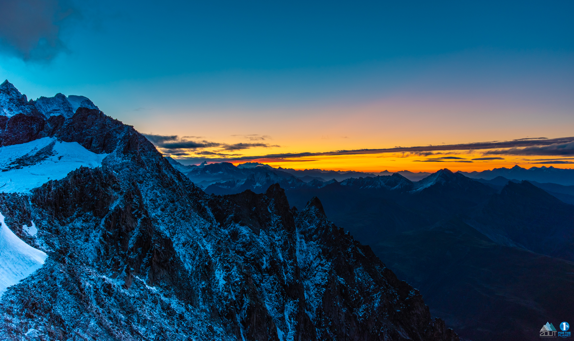 Sunset Alps Torino hut Italie Mt Blanc