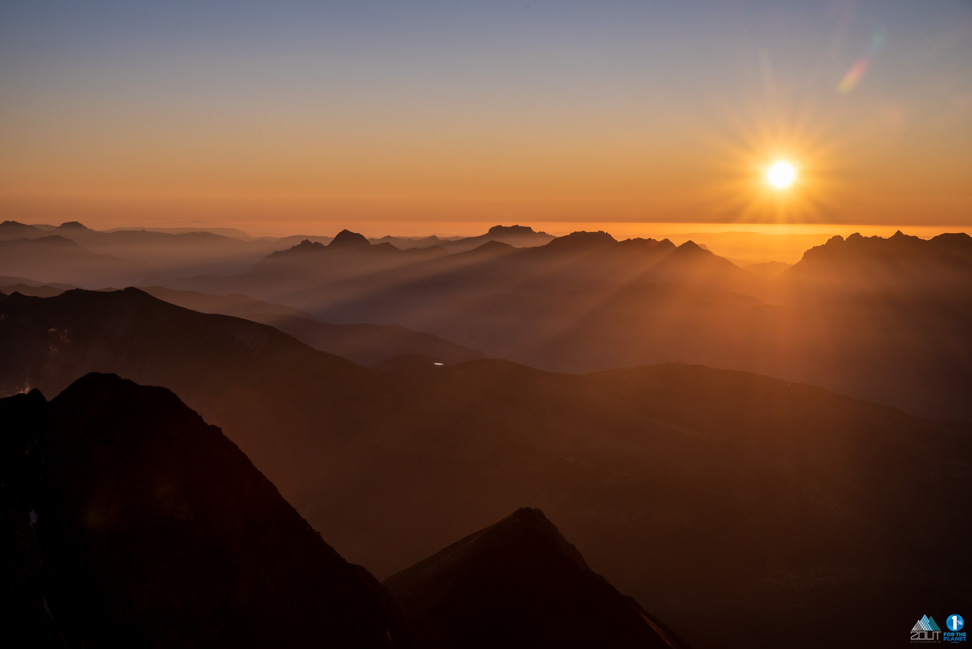 Sunset Alps Zonsondergang Alpen