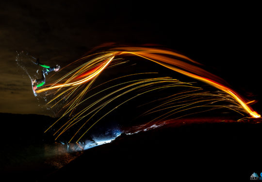 Kitesurffotografie met staalwol en lange sluitertijden