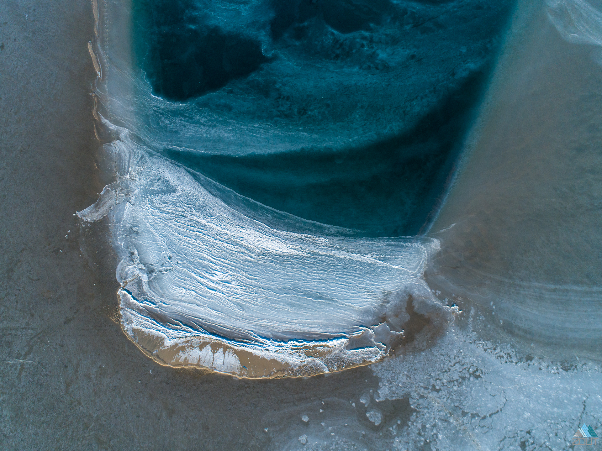 zee ijs Zandmotor winter abstract Zout Fotografie